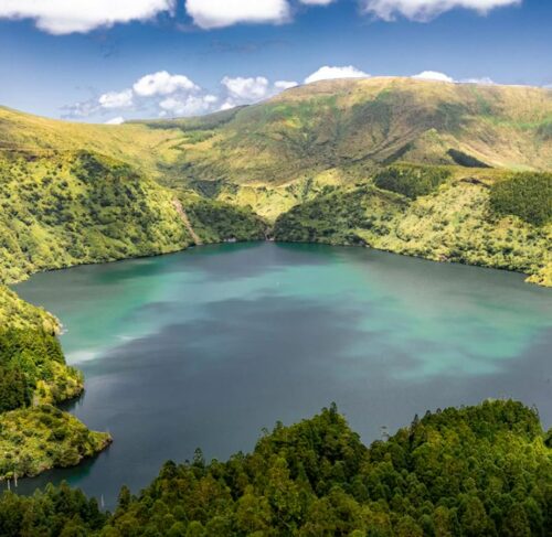 Scenic view of Flores, Azores, Portugal