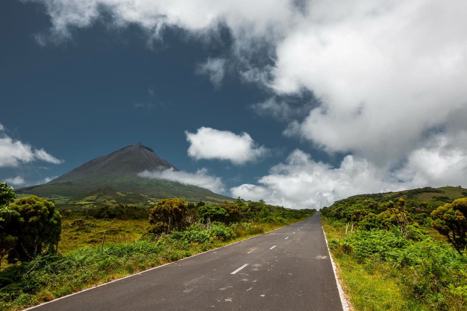 Scenic view of Pico island and its volcano, Azores, Portugal