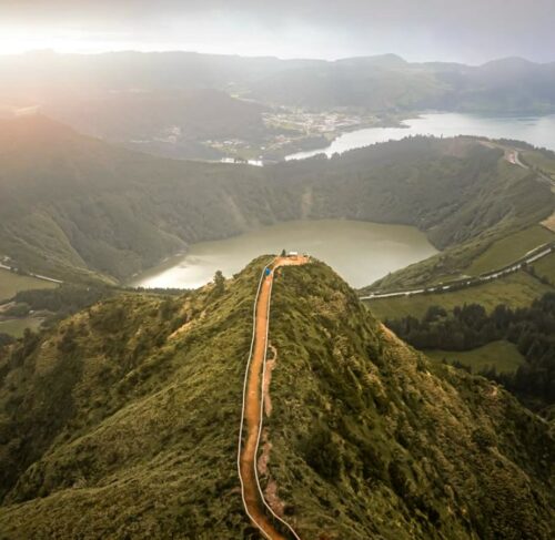 Scenic view of Ponta Delgada, Azores, Portugal