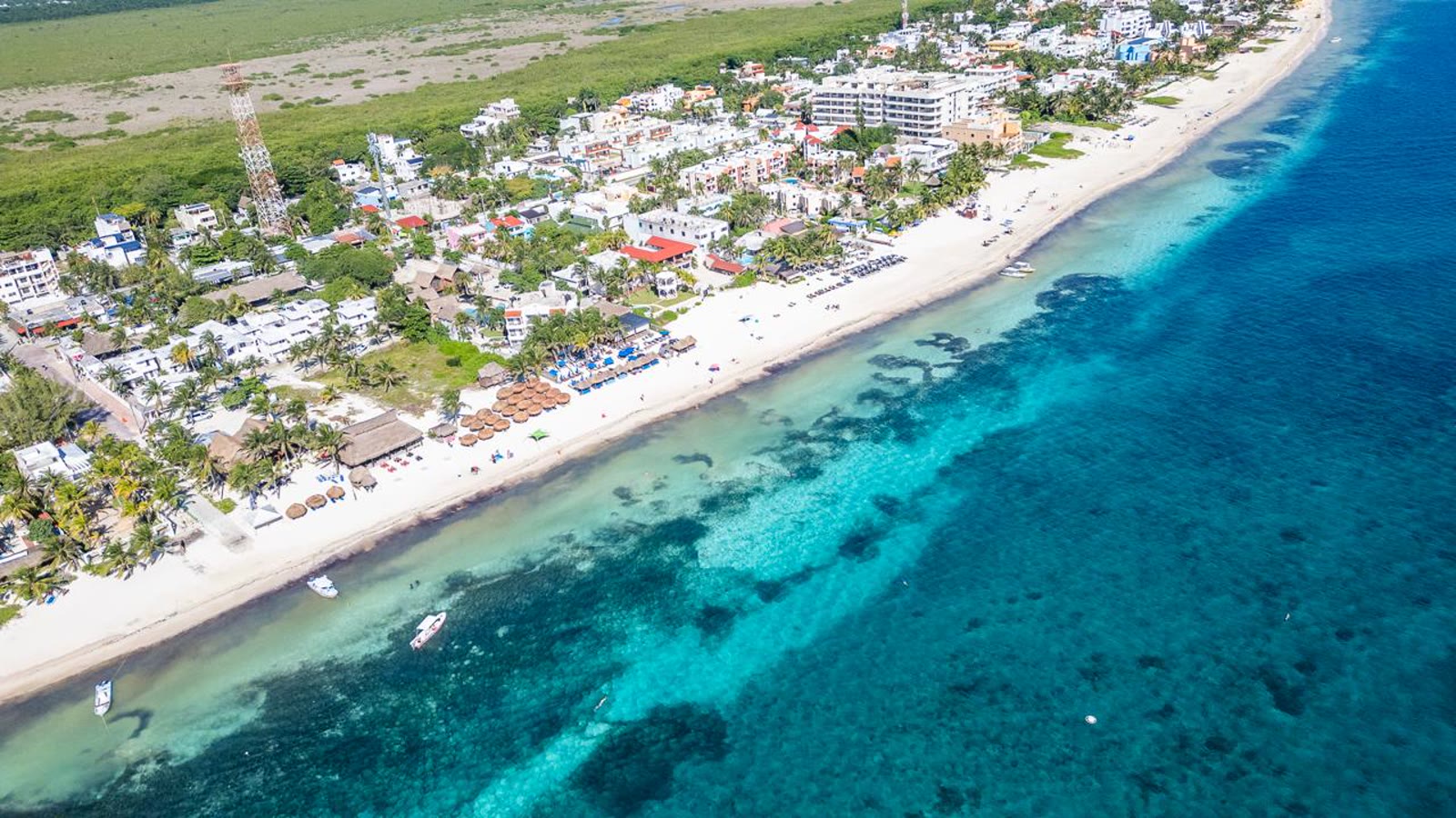 Scenic view of Puerto Morelos, Quintana Roo, Mexico