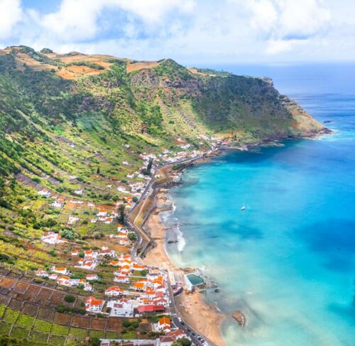 Scenic view of Santa Maria, Azores, Portugal