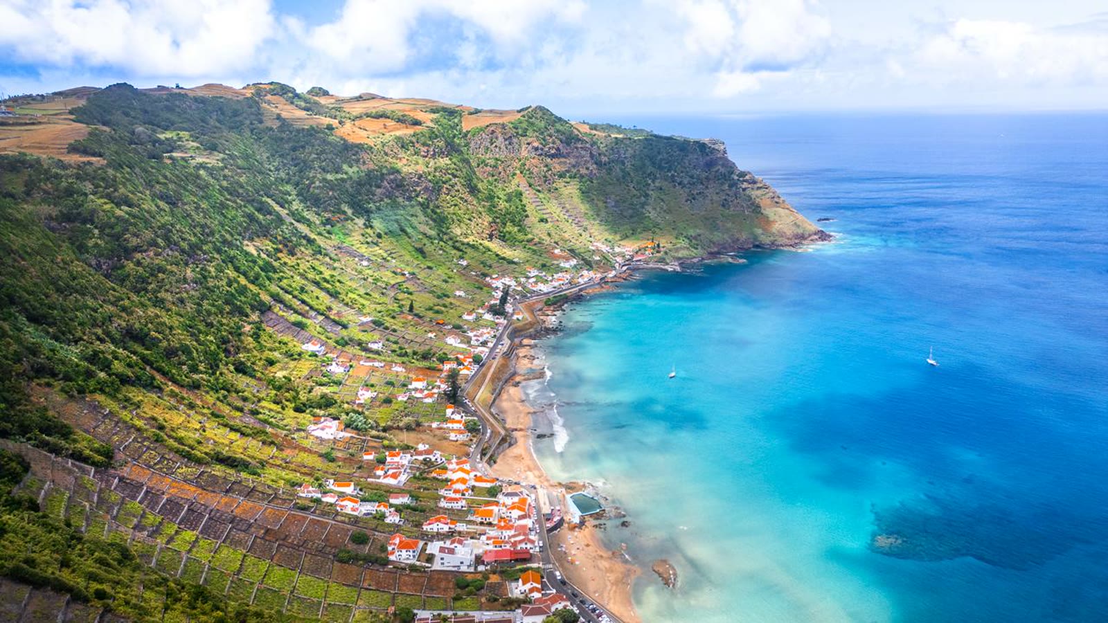 Scenic view of Santa Maria, Azores, Portugal