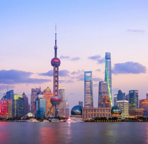 Shanghai skyline with Oriental Pearl Tower during daytime
