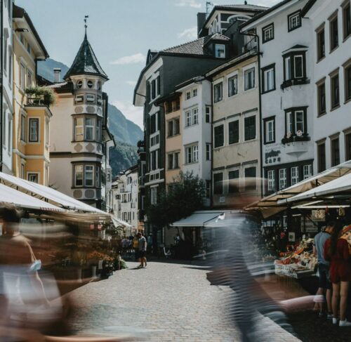 Scenic view of Bolzano, Trentino-Alto Adige, Italy