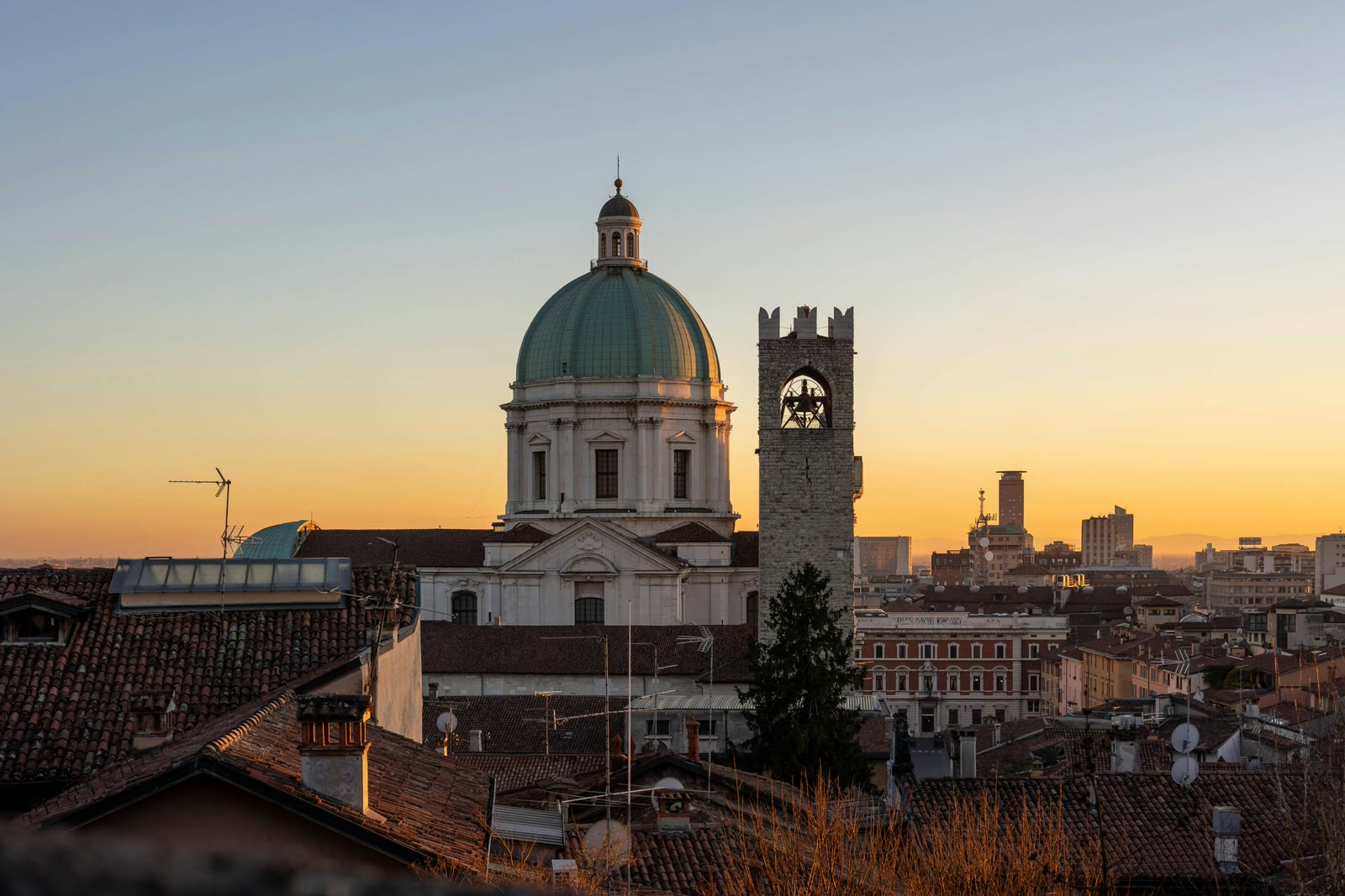 Scenic view of Brescia, Italy
