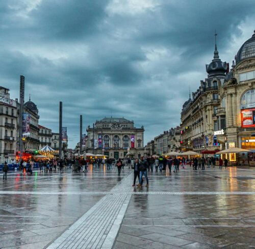 Scenic view of Montpellier, France