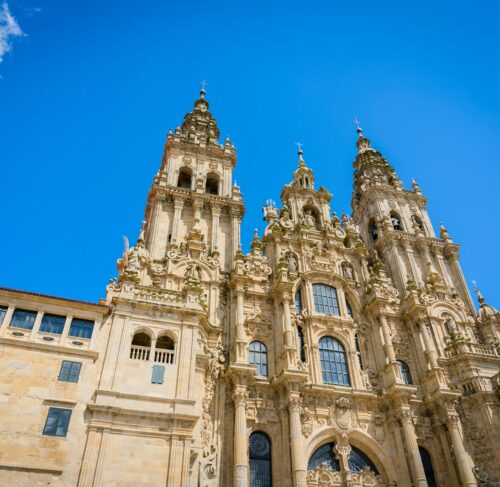 Scenic view of Santiago de Compostela, Galicia, Spain