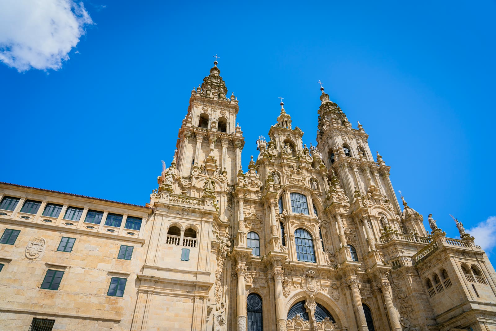 Scenic view of Santiago de Compostela, Galicia, Spain
