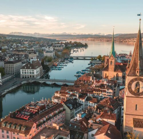 Scenic view of Zurich, Zurich, Switzerland