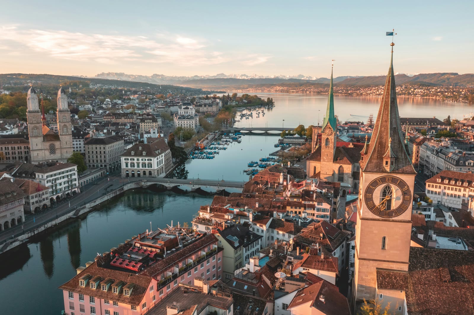 Scenic view of Zurich, Zurich, Switzerland