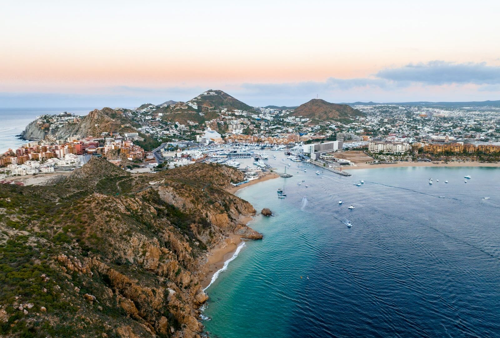 City on the water in Cabo San Lucas, Baja California Sur, Mexico