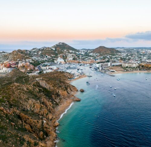 City on the water in Cabo San Lucas, Baja California Sur, Mexico