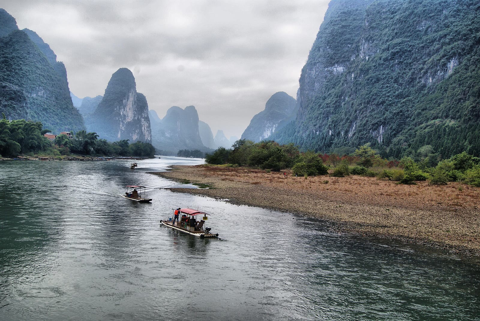 Karst mountain landscape in Guilin, Guangxi, China