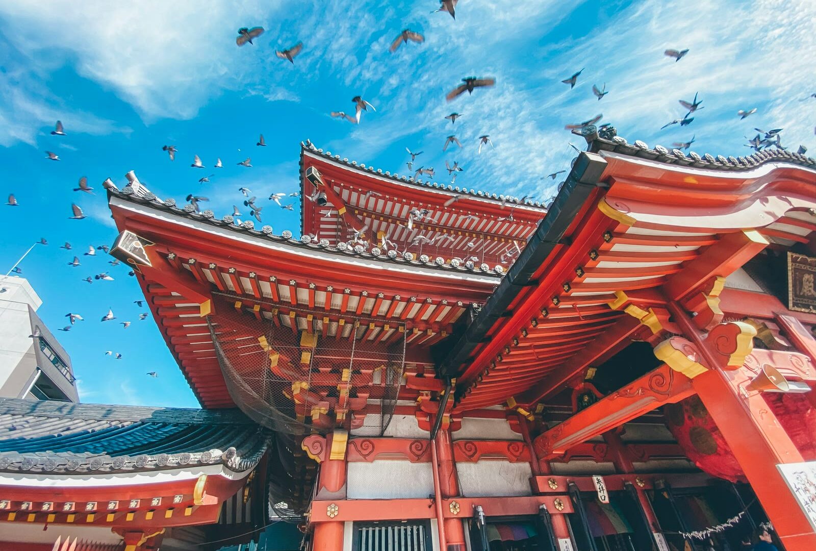 Modern building under blue sky in Nagoya, Aichi, Japan
