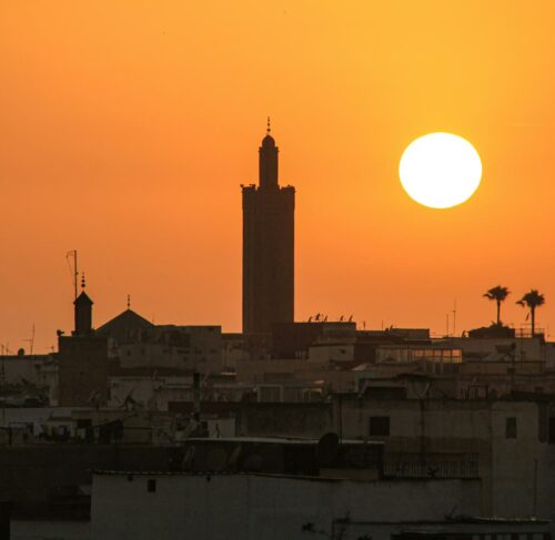 Hassan Tower in the city center of Rabat, Morocco