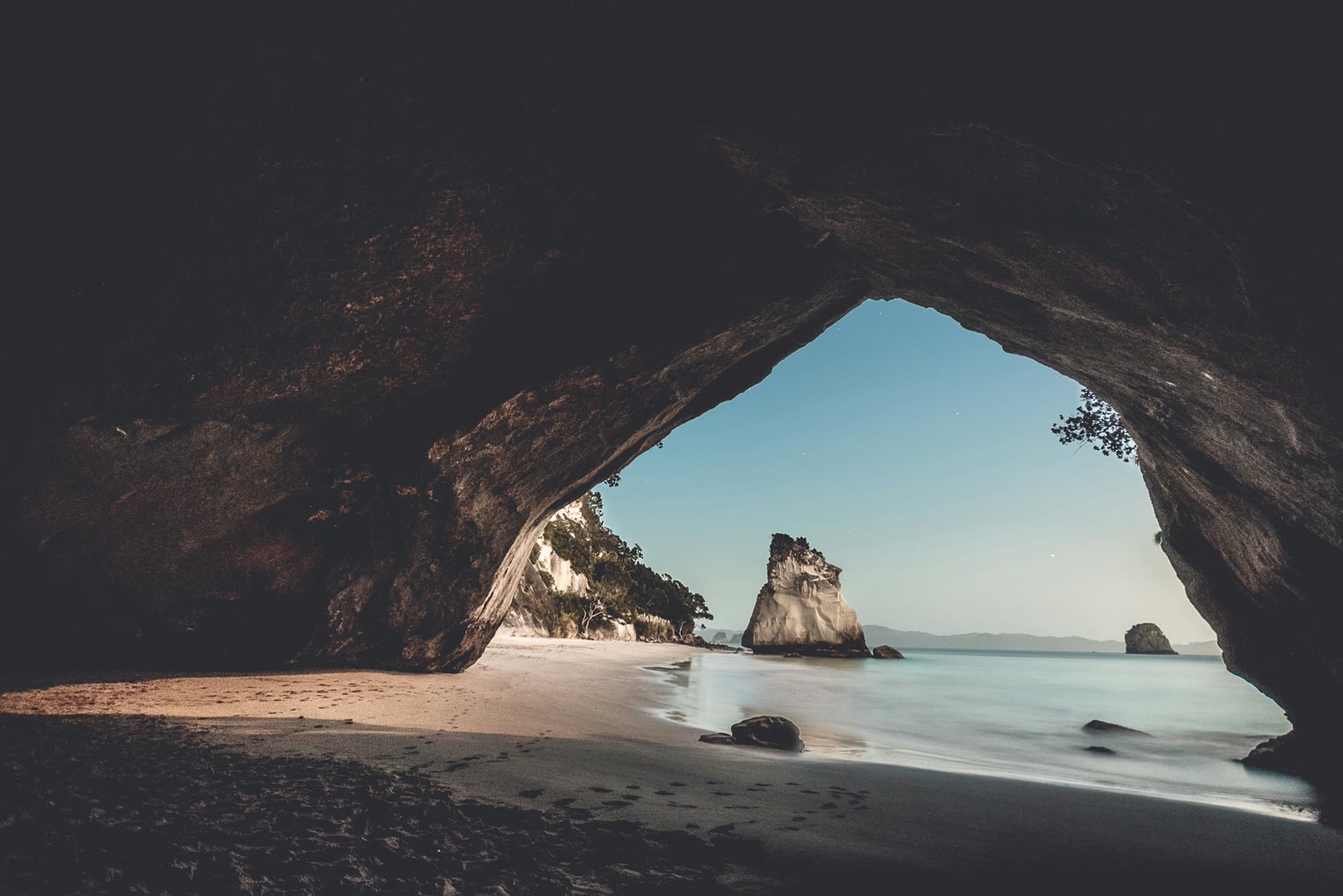Rock formation near water in Ensenada, Baja California, Mexico