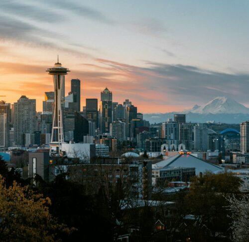 High-rise buildings in Seattle, Washington, United States