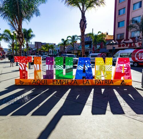 Street scene in Tijuana, Baja California, Mexico