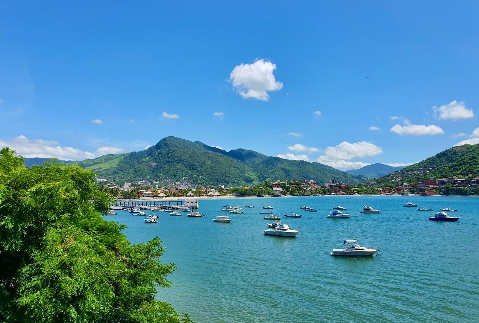 Water full of boats in Zihuatanejo, Guerrero, Mexico