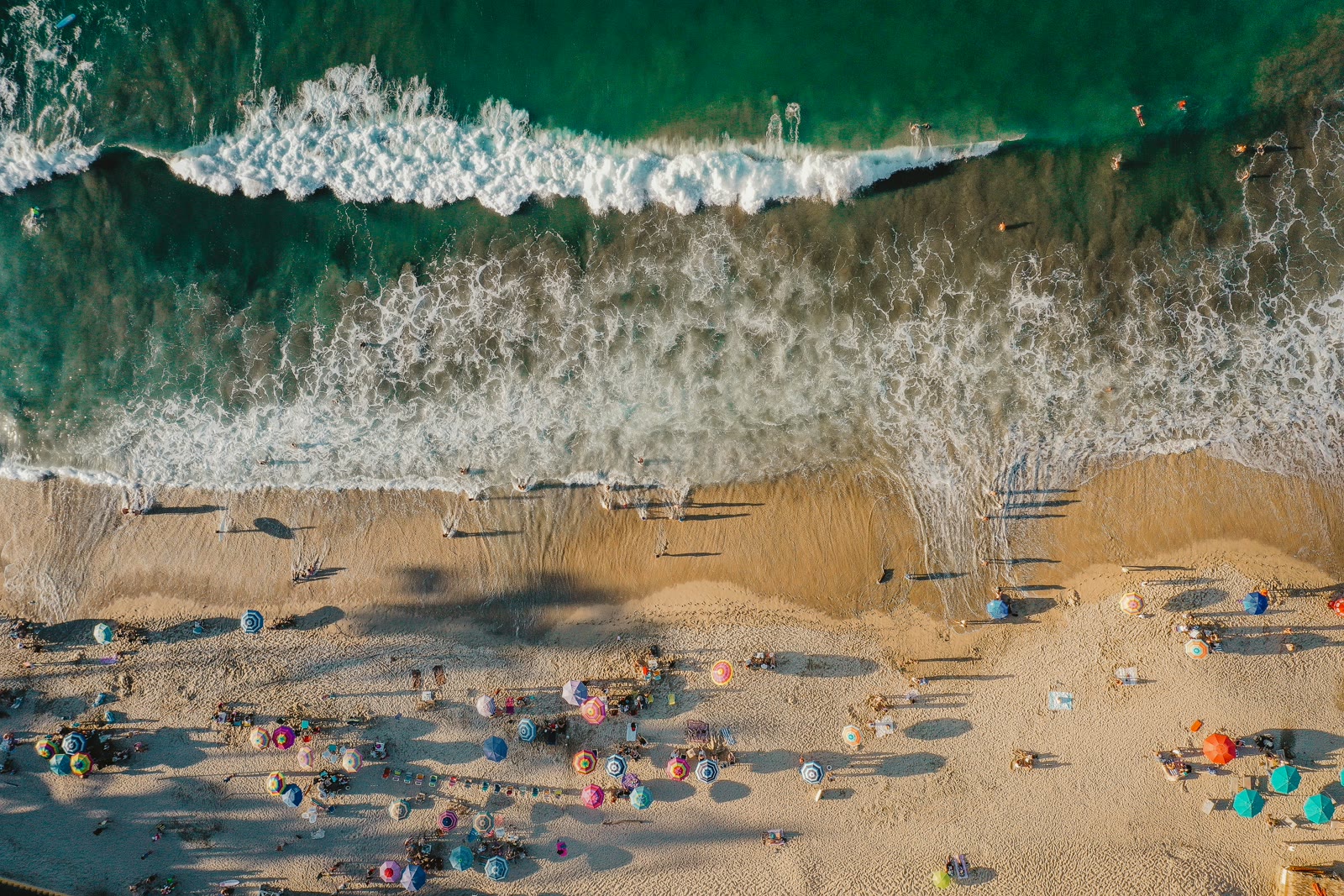 Crowd at the seashore in Sayulita, Nayarit, Mexico