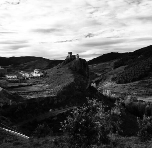 Castle on a hill in Logroño, La Rioja, Spain