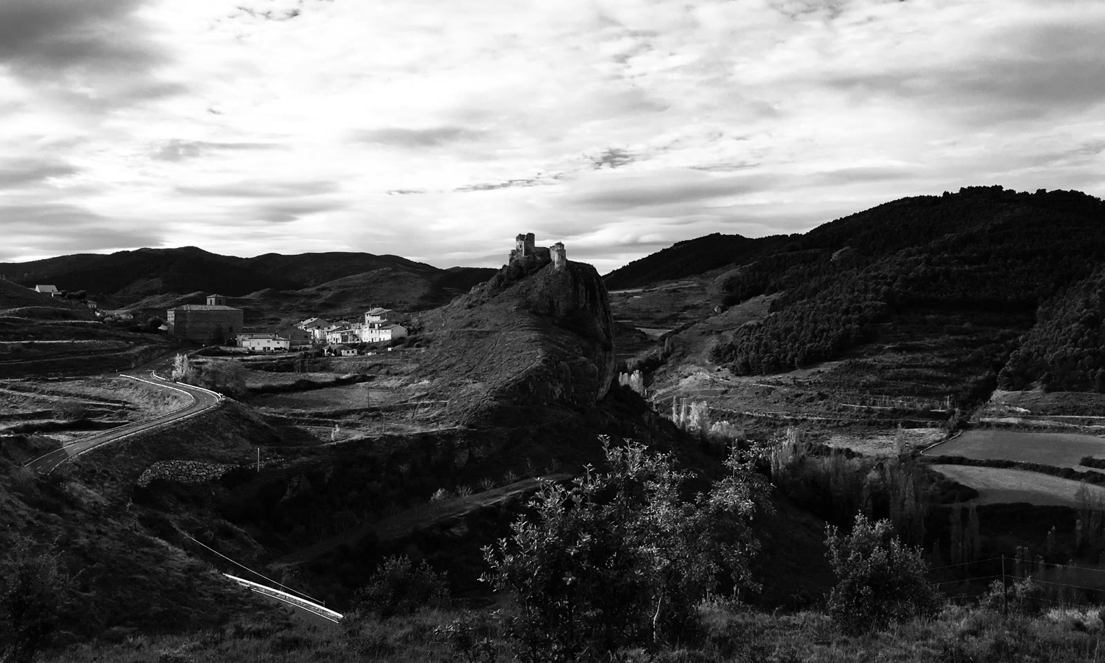 Castle on a hill in Logroño, La Rioja, Spain