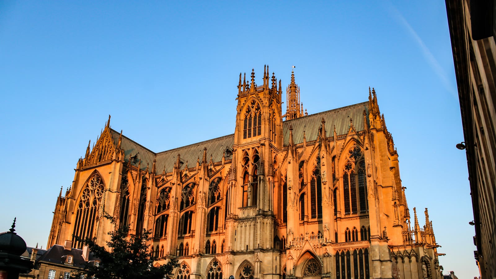 Brown stone building in Metz, Grand Est, France